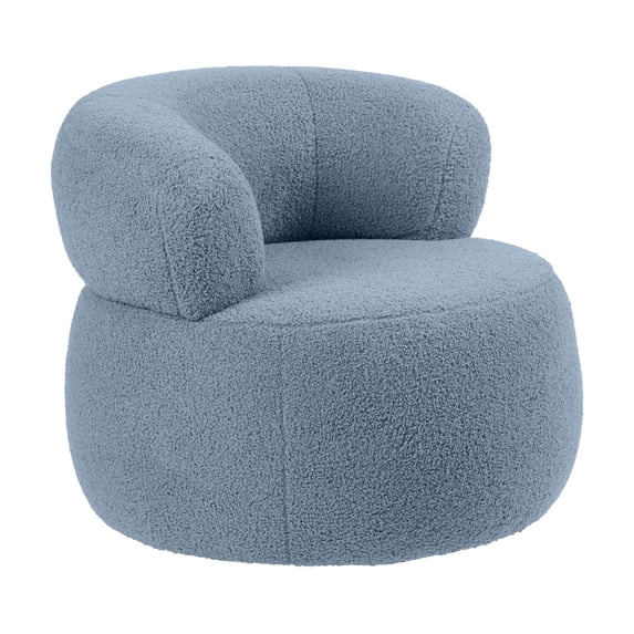 ECR4Kids Sophie Sherpa Toddler Accent Chair, 13.5in Seat Height, Kids Furniture, Peacock Blue