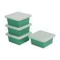 thumbnail image 1 of ECR4Kids Stackable Square Bins with Non-Snap Lids, Multipurpose Organization, Emerald, 4-Pack, 1 of 9
