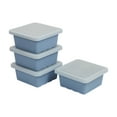 thumbnail image 1 of ECR4Kids Square Bin with Lid, Powder Blue, 4-Pack, 1 of 9