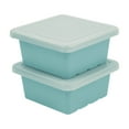 thumbnail image 1 of ECR4Kids Stackable Square Bins with Non-Snap Lids, Multipurpose Organization, Seafoam, 2-Pack, 1 of 9