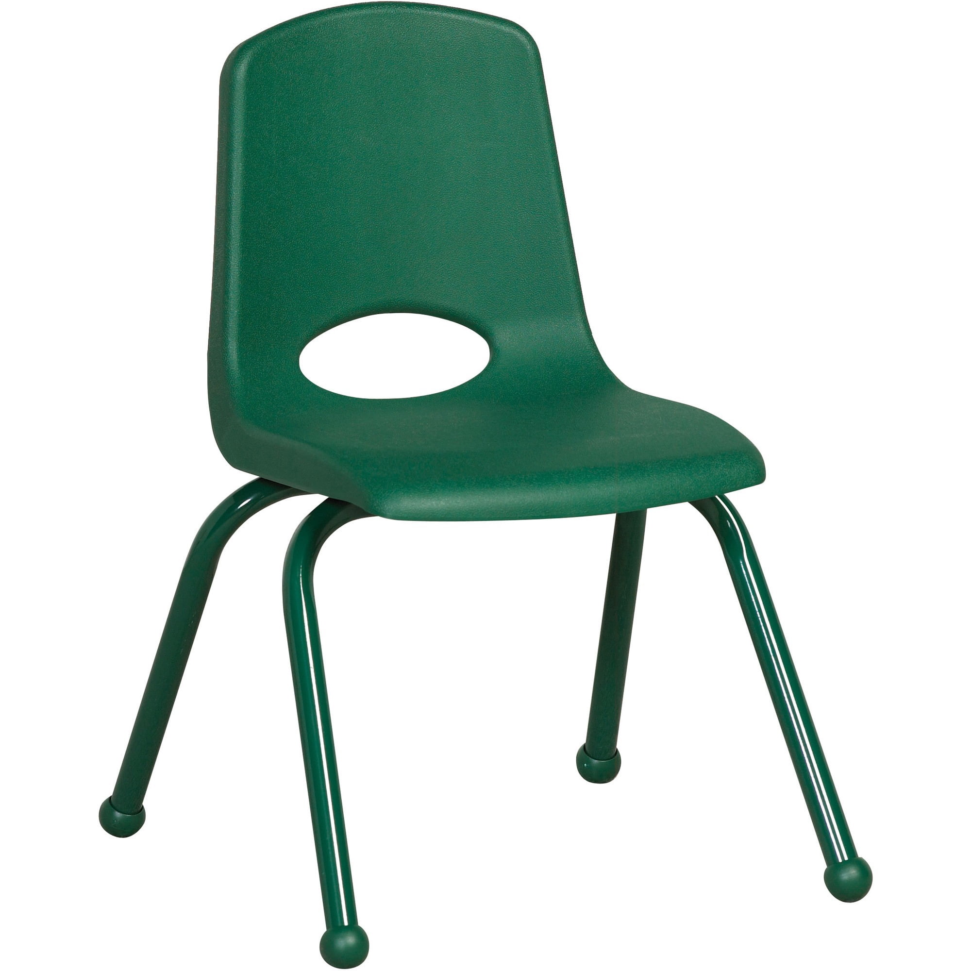 ECR4Kids Stack Chair w/Matching Legs 14" Green 2194GN