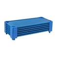 thumbnail image 1 of ECR4Kids Stackable Kiddie Cot, Ready-to-Assemble, Standard Size, Blue, 6-Pack, 1 of 9