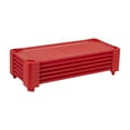 thumbnail image 1 of ECR4Kids Stackable Kiddie Cot, Ready-to-Assemble, Standard Size, Red, 6-Pack, 1 of 9