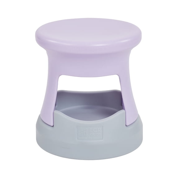 ECR4Kids Active Storage Wobble Stool, 15in Seat Height, Children's Furniture, Light Purple/Light Grey