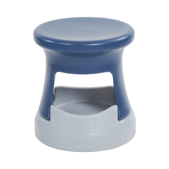 ECR4Kids Active Storage Wobble Stool, 15in Seat Height, Childrens Furniture, Navy/Light Grey