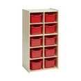 thumbnail image 1 of ECR4Kids Streamline 10 Cubby Tray Cabinet and 10 Scoop Front Bins, 5x2, Kids Furniture, 1 of 9