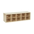 ECR4Kids Streamline 10 Cubby Tray Storage 2x5, Natural