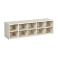 thumbnail image 1 of ECR4Kids Streamline 10 Cubby Tray Storage Cabinet, 2x5, Classroom Furniture, White Wash, 1 of 9