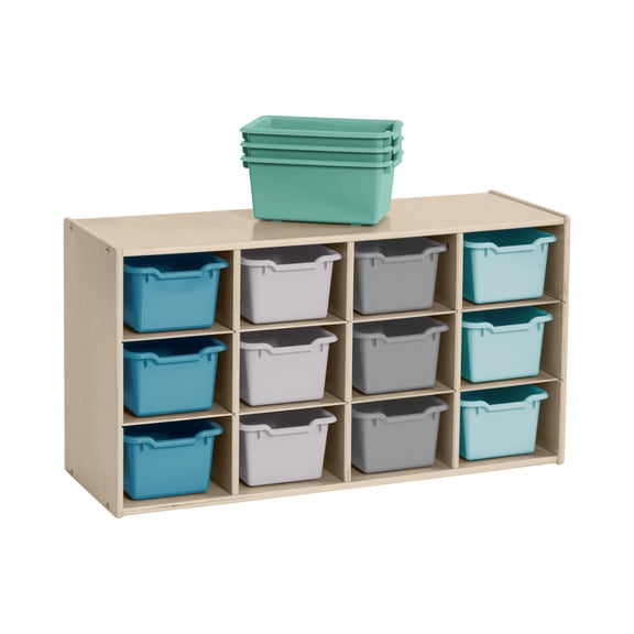 Streamline 12 Cubby Tray Cabinet and 15 Scoop Front Bins, 3x4