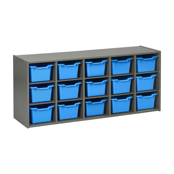 Streamline 15 Cubby Tray Cabinet and 15 Scoop Front Bins, 3x5