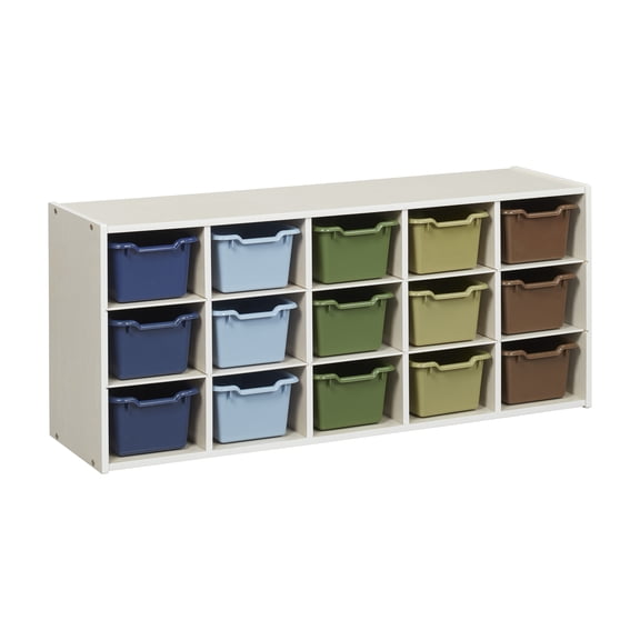 Streamline 15 Cubby Tray Cabinet and 15 Scoop Front Bins, 3x5