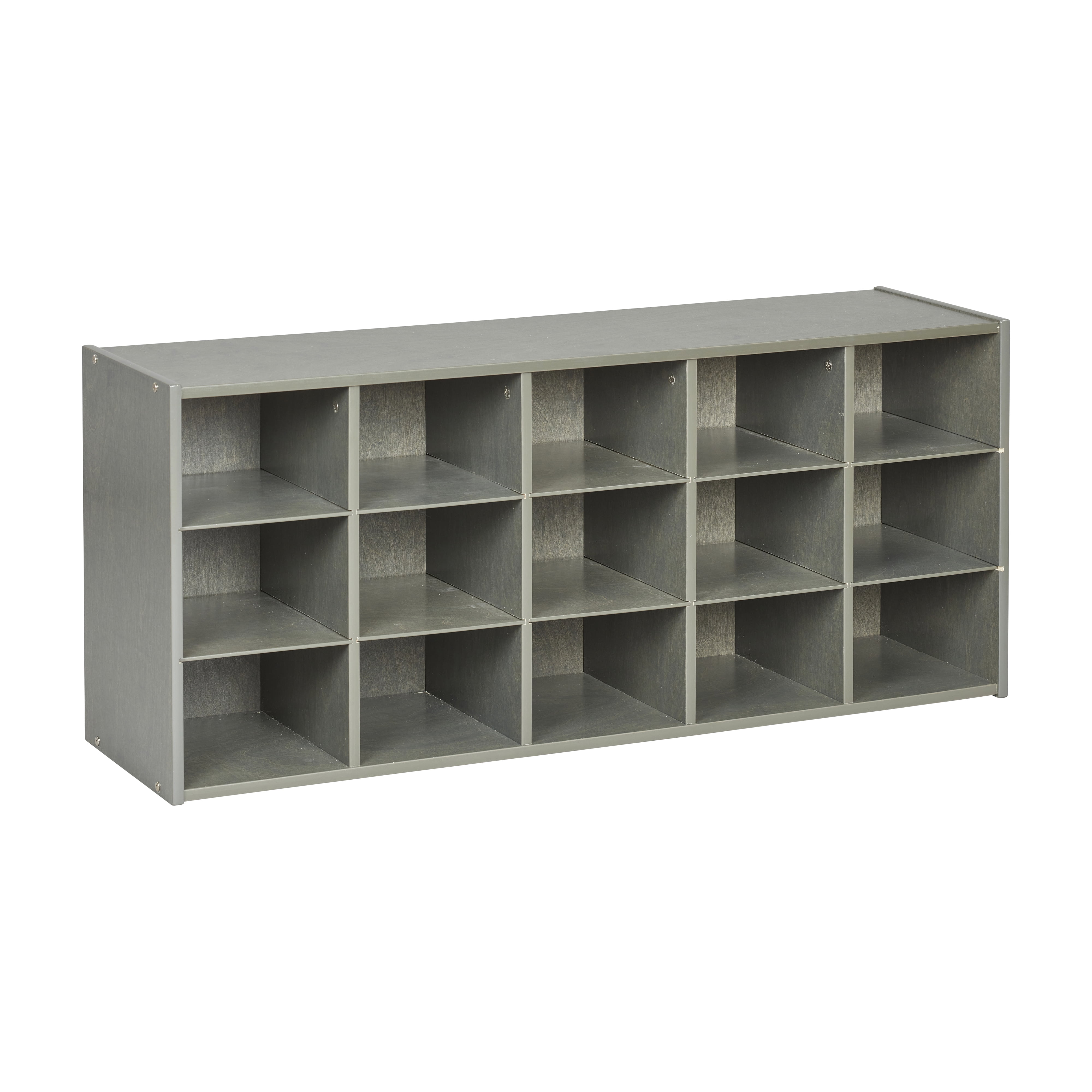 ECR4Kids Streamline 15 Cubby Tray Storage Cabinet, 3x5, Classroom
