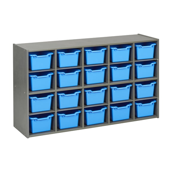 Streamline 20 Cubby Tray Cabinet with 20 Scoop Front Bins, 4x5