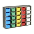 thumbnail image 1 of ECR4Kids Streamline 25 Cubby Tray Cabinet with 25 Scoop Front Storage Bins, 5x5, Grey Wash, Assorted, 1 of 9