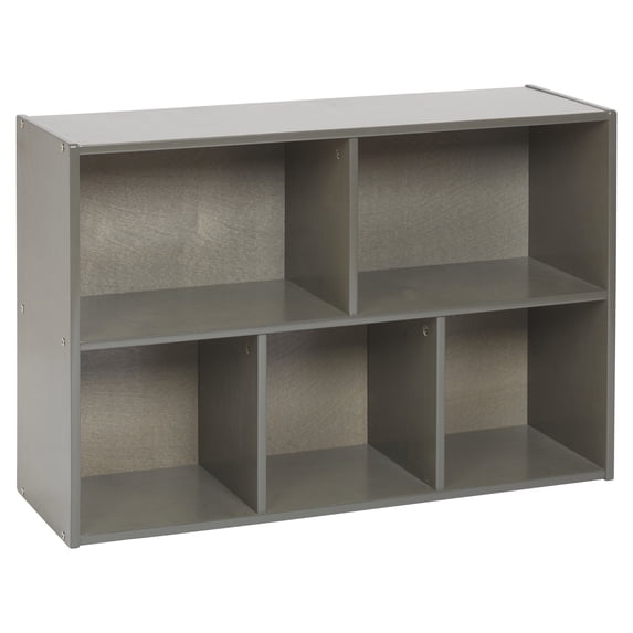 ECR4Kids Streamline 5-Compartment Single-Sided Storage Cabinet, 24in, Kids Furniture, Grey Wash
