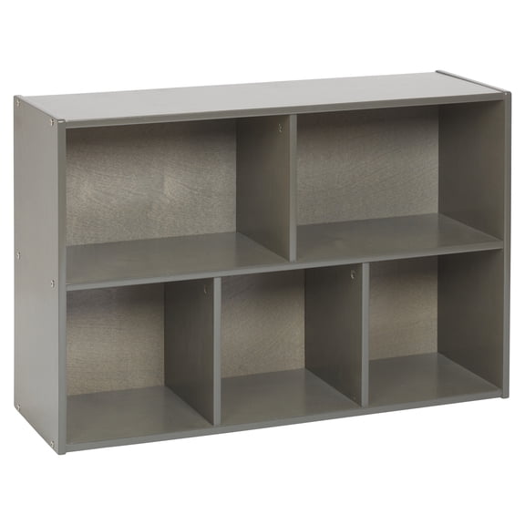 ECR4Kids Streamline 5-Compartment Single-Sided Storage Cabinet, 24in, Kids Furniture, Grey Wash