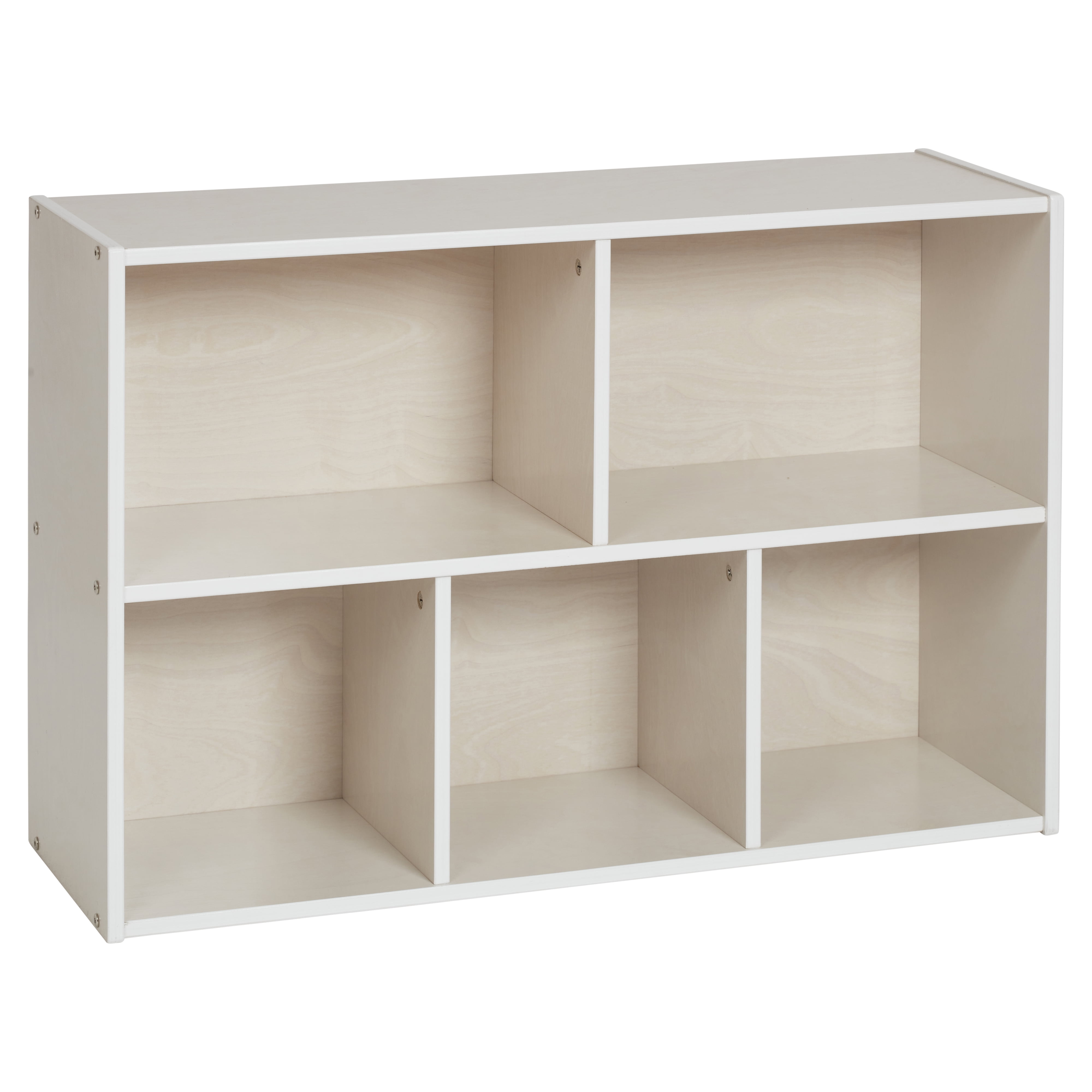 ECR4Kids Streamline 5-Compartment Storage Cabinet, 24in, White Wash ...