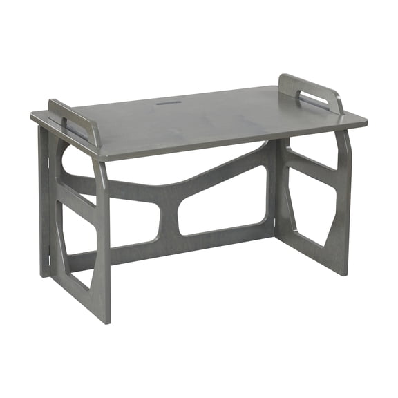ECR4Kids Wooden StudyStation Student Writing Desk, Montessori Furniture, Grey Wash