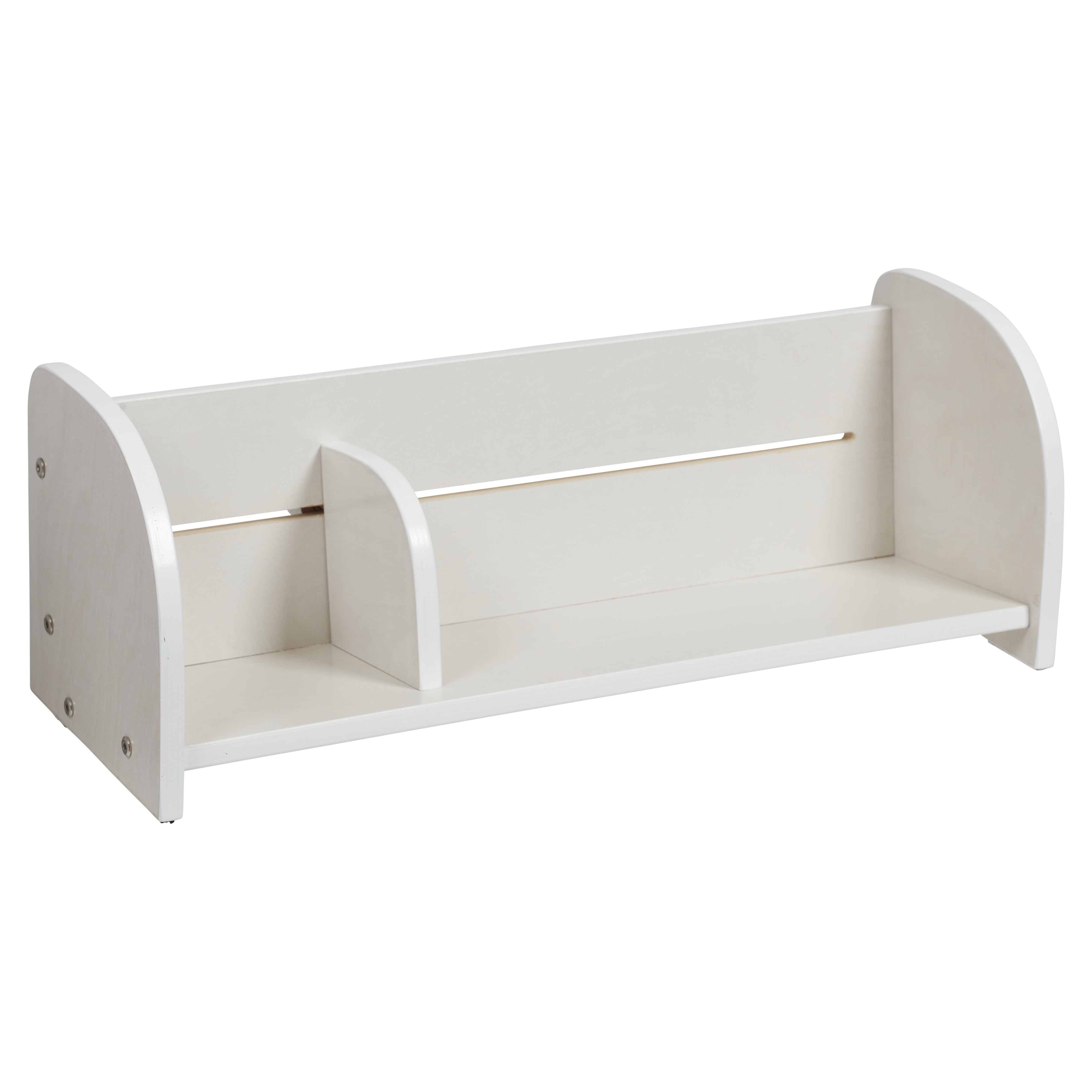 ECR4Kids Adjustable Forward-Facing Tabletop Book Display, Children's Furniture, White Wash