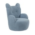 thumbnail image 1 of ECR4Kids Teddy Bear Sherpa Toddler Chair, 14in Seat Height, Furniture, Peacock Blue, 1 of 9
