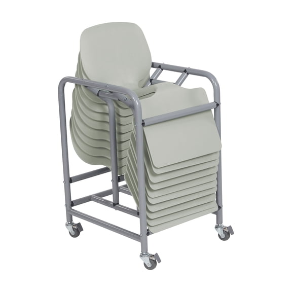 ECR4Kids The Surf Portable Activity Lap Desk with Mobile Storage Cart, Light Grey, 10-Pack