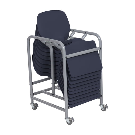 ECR4Kids The Surf Portable Activity Lap Desk with Mobile Storage Cart, Navy, 10-Pack