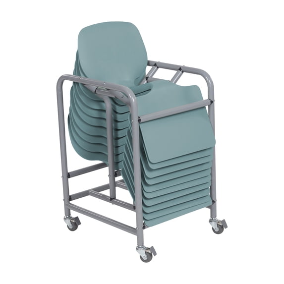 ECR4Kids The Surf Portable Activity Lap Desk with Mobile Storage Cart, Seafoam, 10-Pack