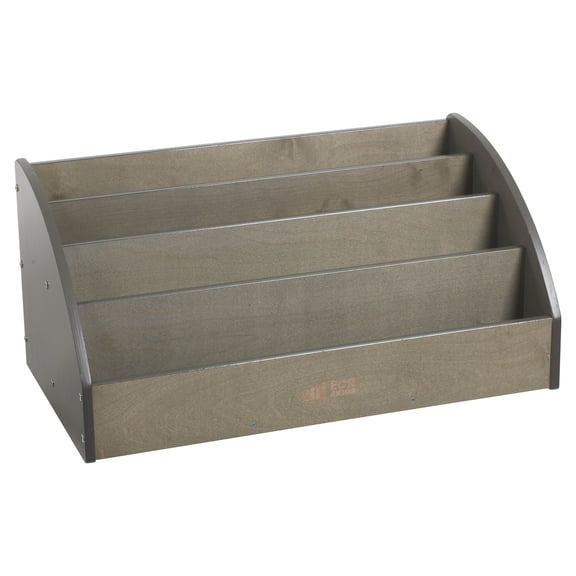 ECR4Kids Wooden Forward-Facing Toddler Book Display, Beginner Bookshelf, Grey Wash