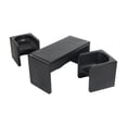 thumbnail image 1 of ECR4Kids Tri-Me Table and Cube Chair Play Set, Multipurpose Furniture, Black, 3-Piece, 1 of 9