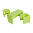 thumbnail image 1 of ECR4Kids Tri-Me Table and Cube Chair Play Set, Multipurpose Furniture, Lime Green, 3-Piece, 1 of 9