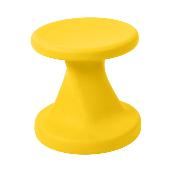 ECR4Kids Twist Active Wobble Stool, 14in Seat Height, Classroom Furniture, Yellow