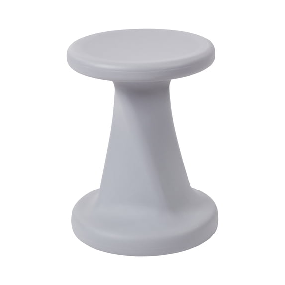 ECR4Kids Twist Active Wobble Stool, 18in Seat Height, Classroom Furniture, Light Grey