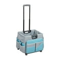 thumbnail image 1 of ECR4Kids Universal Rolling Utility Cart with Canvas Organizer Bag, Mobile Storage, Turquoise/Grey, 1 of 9