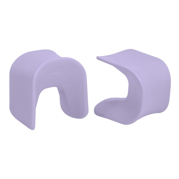 ECR4Kids Wave Seat, 18in - 19.6in Seat Height, Perch Stool, Light Purple, 2-Pack