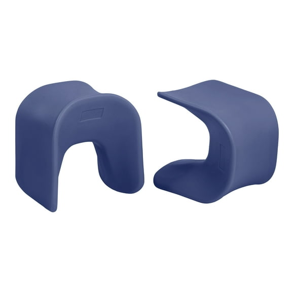ECR4Kids Wave Seat Perch Stool, 18in - 19.6in Seat Height, Flexible Seating, Navy, 2-Pack