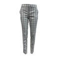 thumbnail image 1 of ECRU Women's Plaid Casual Slim Fit Mayfair Pants, Grey, 8, 1 of 3