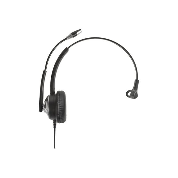 ECS WordCommander Voice to Text USB Voice Recognition Headset with Noise Cancelling Boom Microphone - Headset - on-ear - wired - USB - black, silver