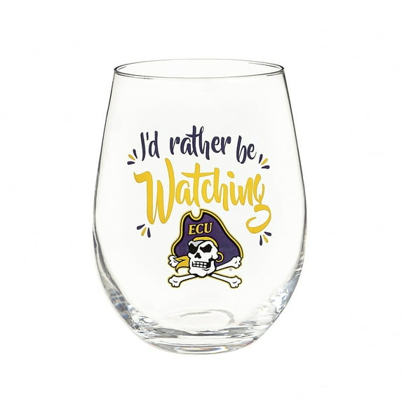ECU, 17OZ Boxed Stemless Glass
