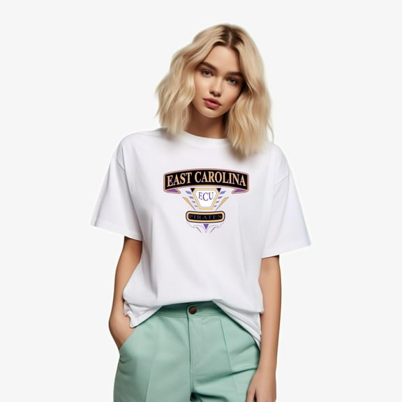 ECU East Carolina Pirates University College Fan T-Shirt, for men & women, up to size 5XL