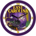thumbnail image 1 of ECU Pirates 11.5'' Suntime Premium Glass Face Football Helmet Wall Clock, 1 of 1