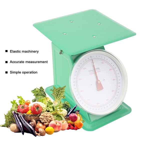 ECUTEE 110-LBS Mechanical Kitchen Flat Platform Weighing Food Scale- Heavy Duty Portion Control Mechanical Kitchen and Food Scale Industrial Dial Scale for Kitchens and Restaurants
