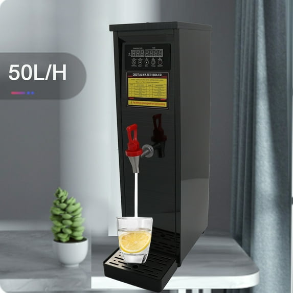ECUTEE 12L Commercial Water Boiling Machine 3500W Stainless Steel Hot Water Dispenser 50L/H Cafe Bar Automatic Water Boiler