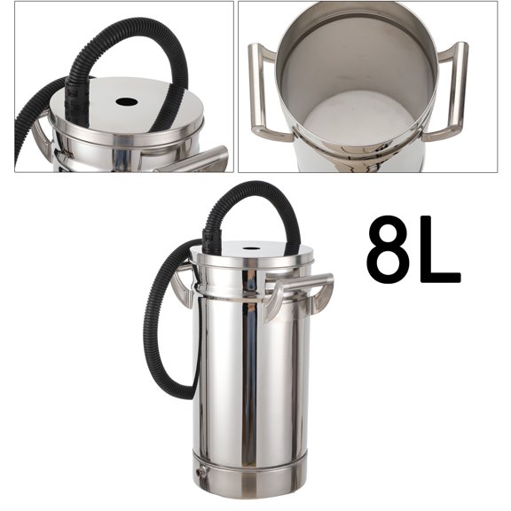 ECUTEE 304 Stainless Steel Small Fluidized Powder Hopper for Powder Coating Machine 8L