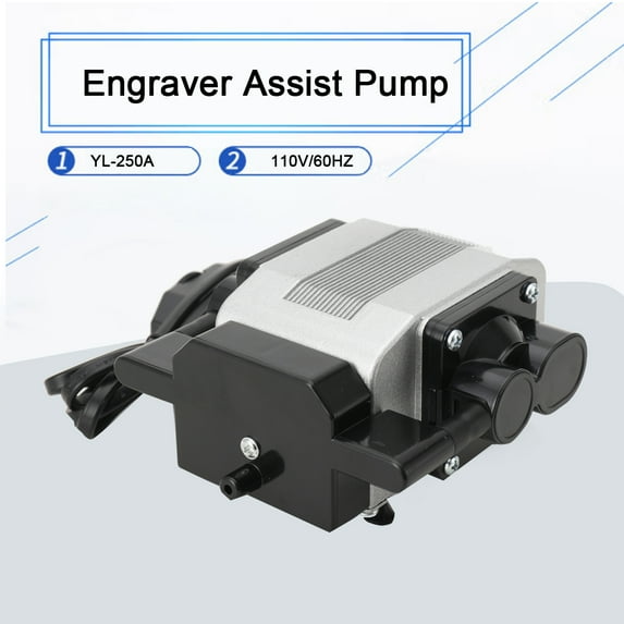 ECUTEE 30L/Min Air Assist Pump Air Compressor for Engraving Machine Adjustable Speed Low Noise Low Vibration Stable Output Upgraded and Cutting Machine Accessory