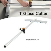 ECUTEE 90cm Glass T Shaped Cutter Tile Cutter Oil Glass Cutting Tool for Thick Glass