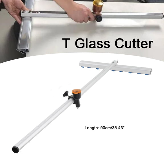 ECUTEE 90cm Glass T Shaped Cutter Tile Cutter Oil Glass Cutting Tool for Thick Glass