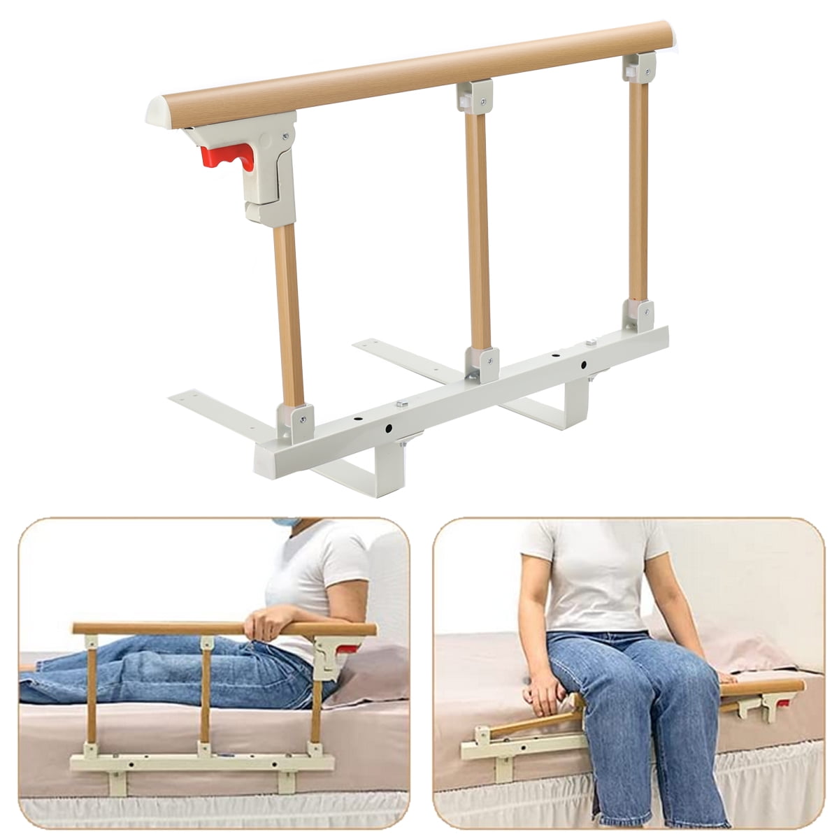ECUTEE Bed Folding Safety Rail for Elderly Adults, Bed Guards for