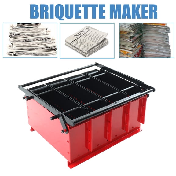 ECUTEE Exam Paper Log Briquette Maker,Fire Fuel Brick Block, Cardboard Fireplace Steel