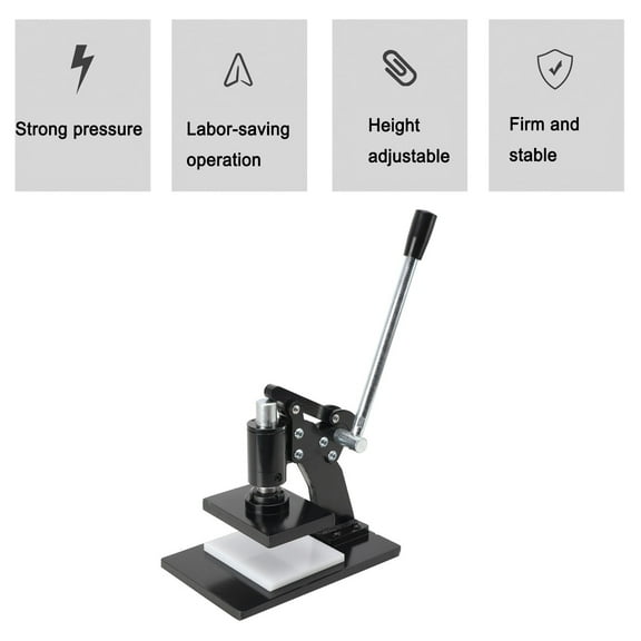ECUTEE Leather Hand Press Manual Die Cutting Embossing Machine 14*10cm/5.5*3.9in for Leather and Paper Craft Cutter Pattern Mold Stamping
