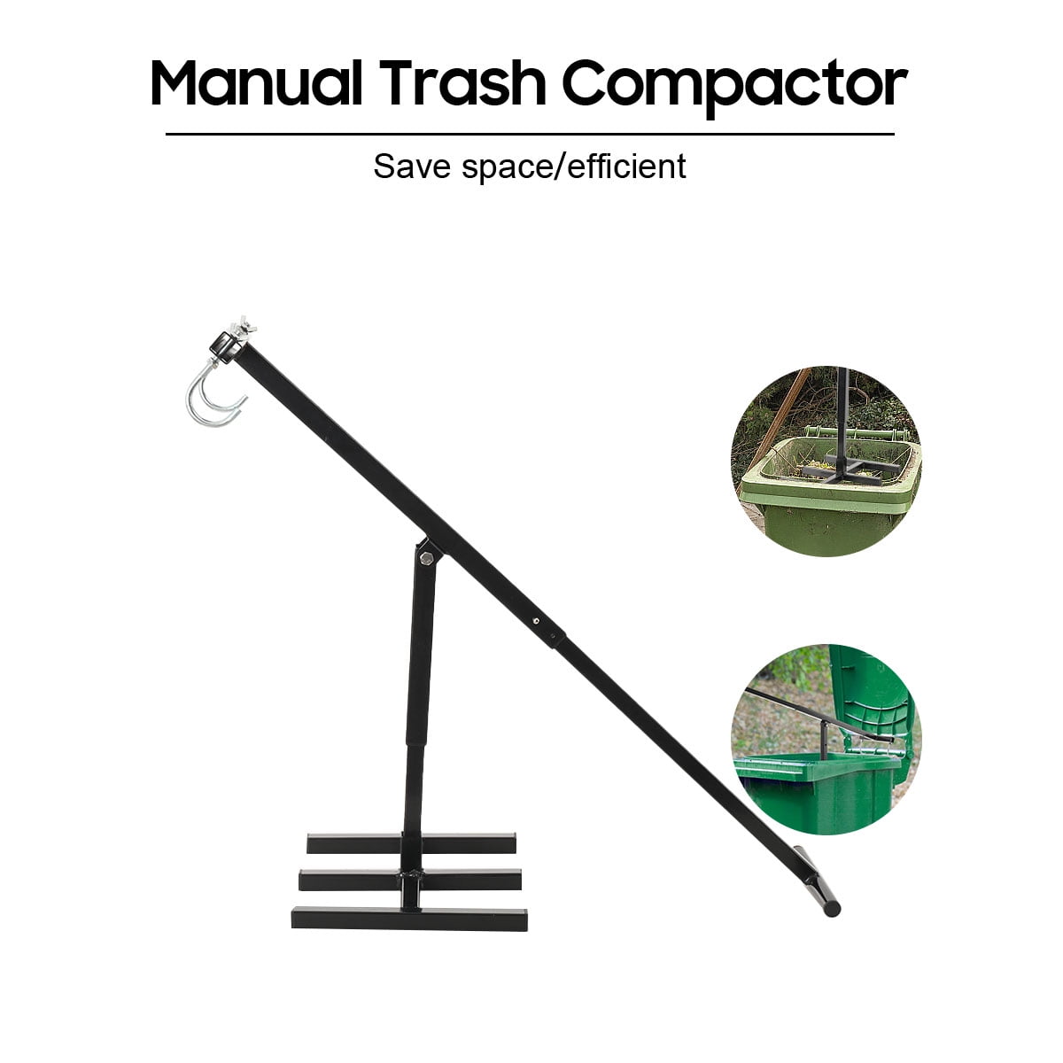 ECUTEE Manual Trash Compactor - Trash Can Compactor for Kitchen, Iron ...